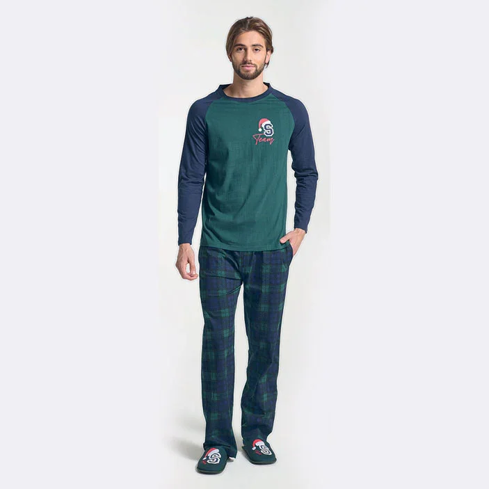 Pigiama Lungo Uomo Artes Dark Verde