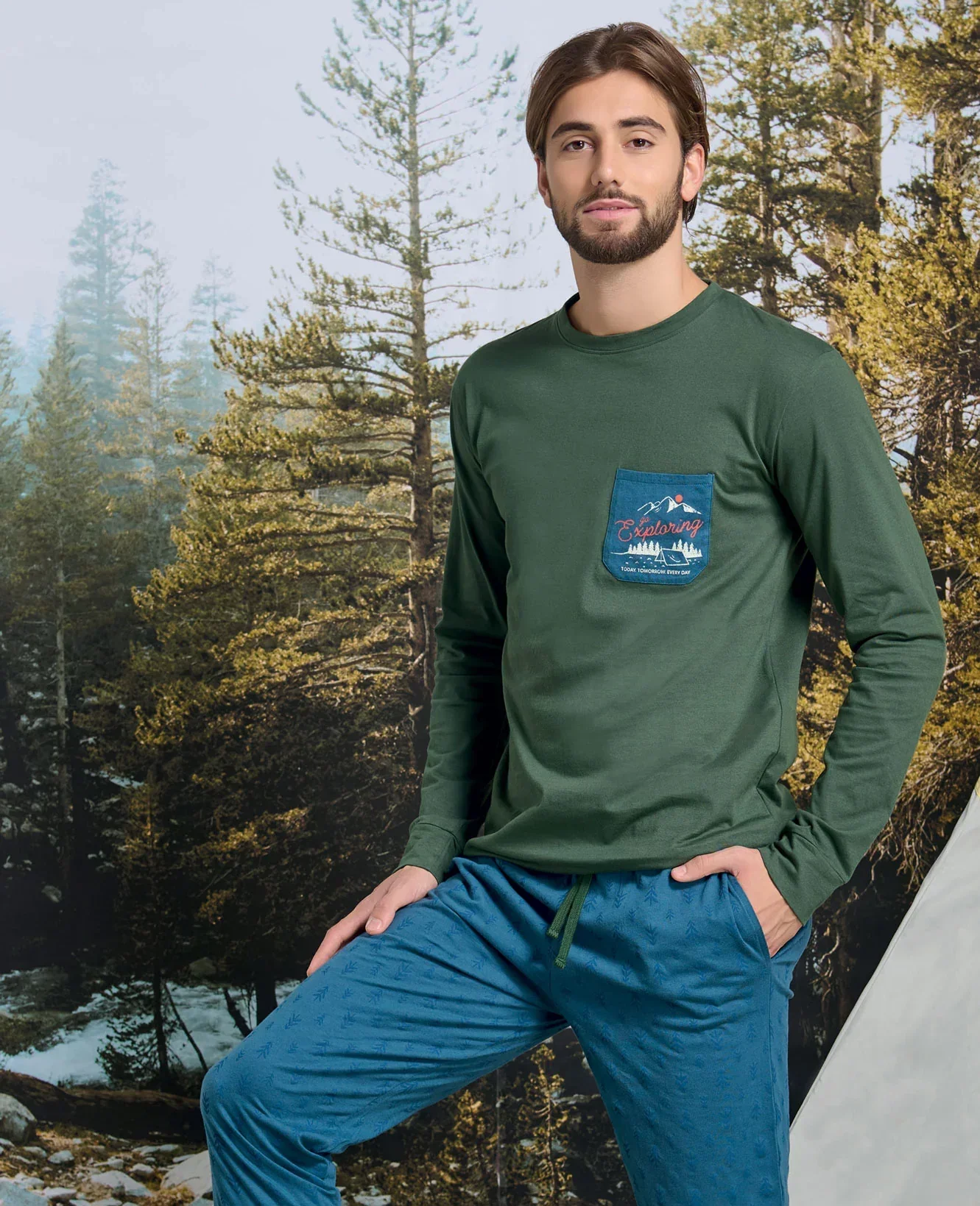 Pigiama Uomo Dalton Military Verde - Image 2