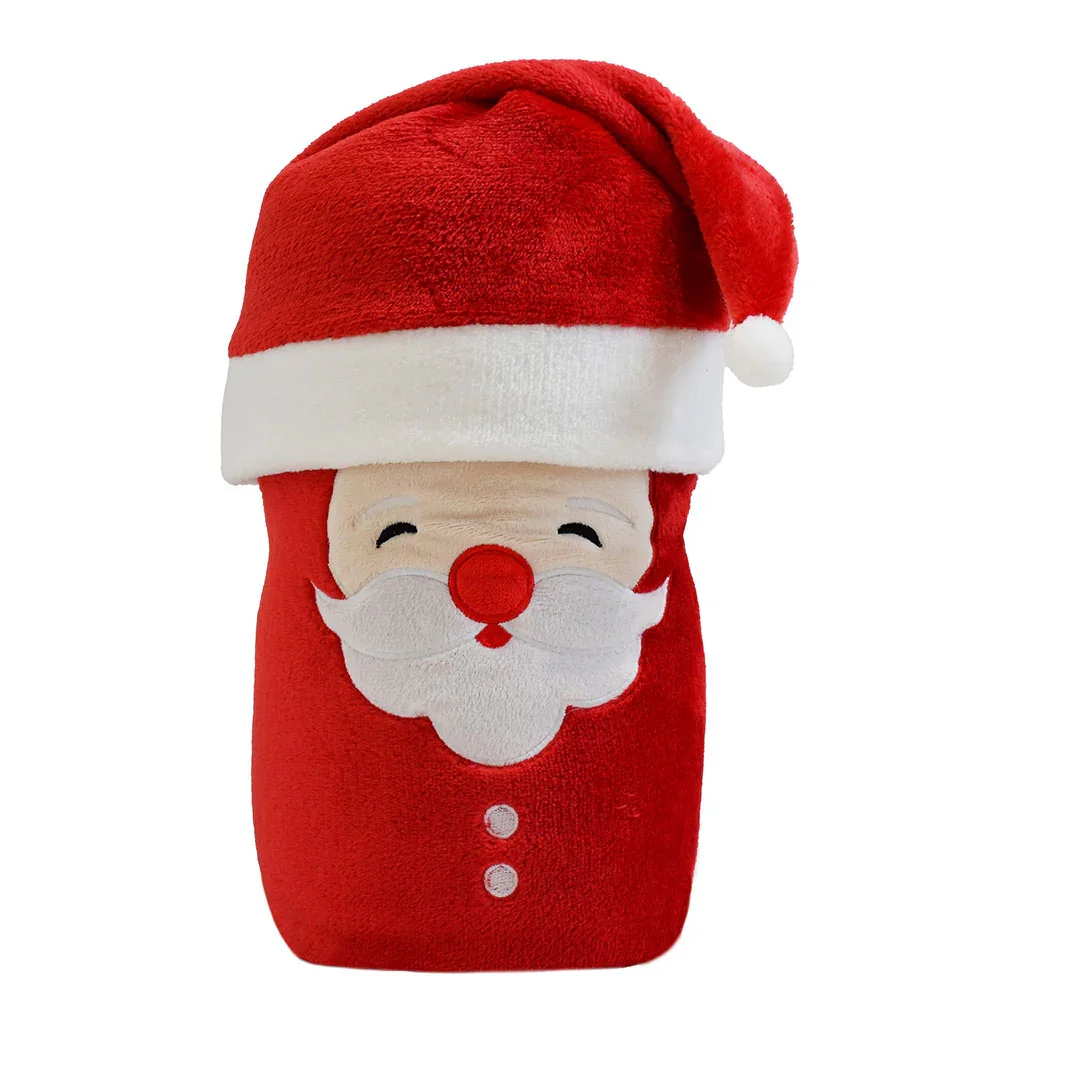 Plaid 120x160 cm Cute Pyrenees Present Santa Claus Red
