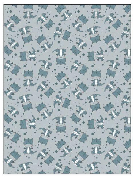Plaid Funny 120x160 cm Dragon Teal - Image 3