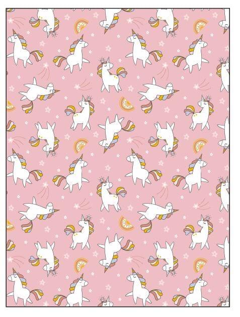 Plaid Funny 120x160 cm Starry Unicorn Pink - Image 3