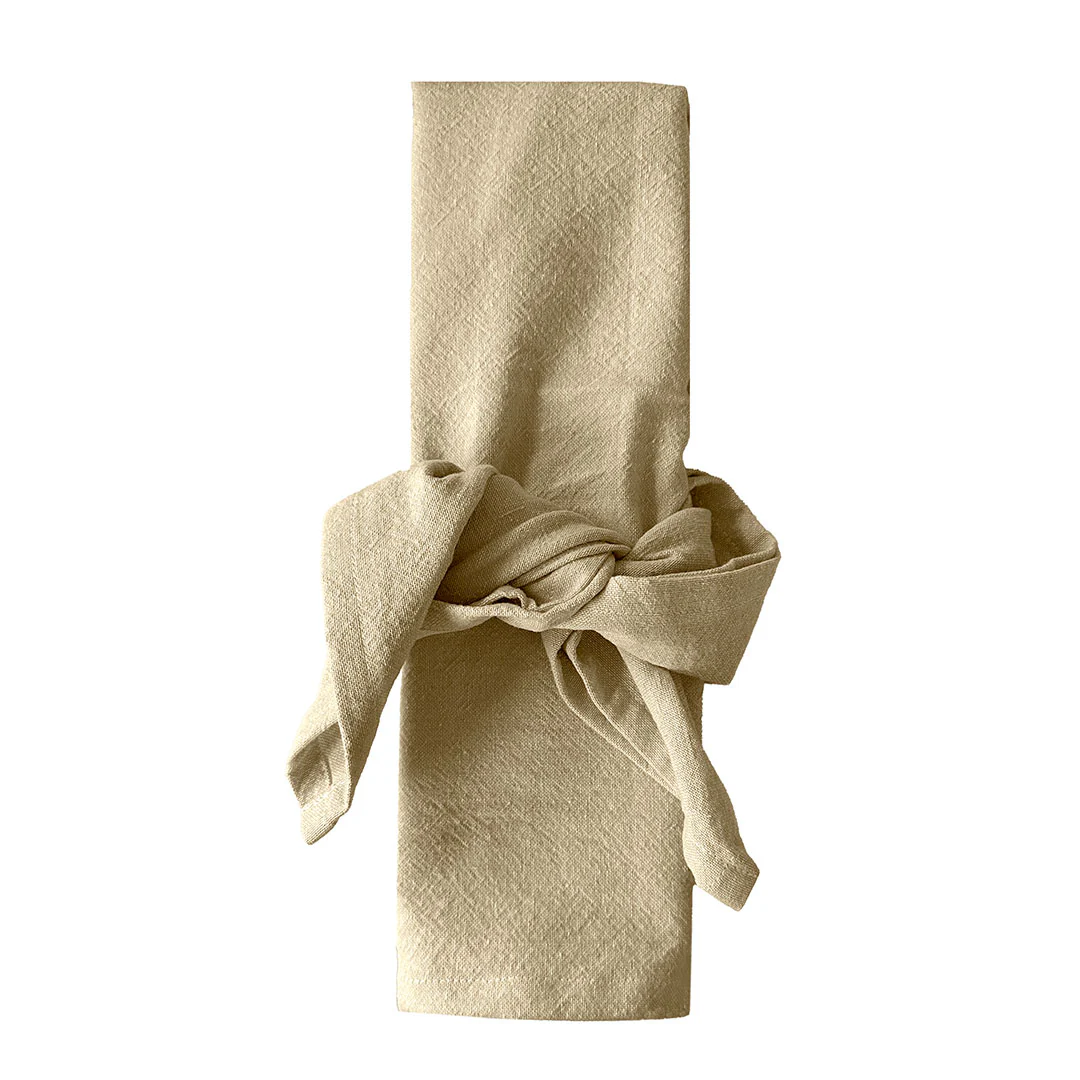 Set Tovaglietta + Tovagliolo Atelier Fragrance Standard Tinta Unita Sand