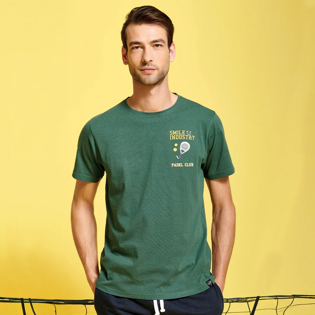 T Shirt da Uomo Padel Club Allen Verde Scuro - Image 2