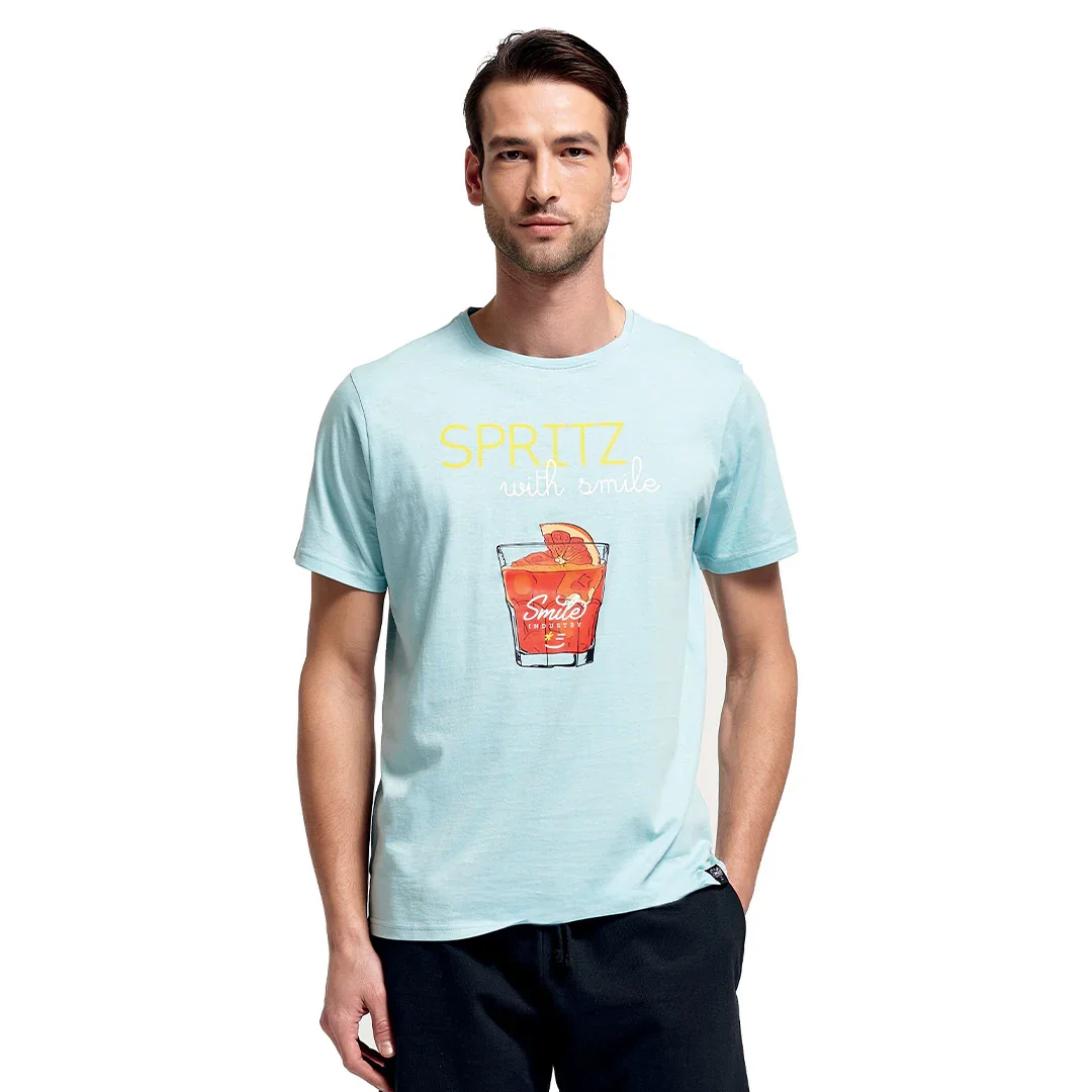 T-Shirt Uomo Spritz Hour Carter Azzurro