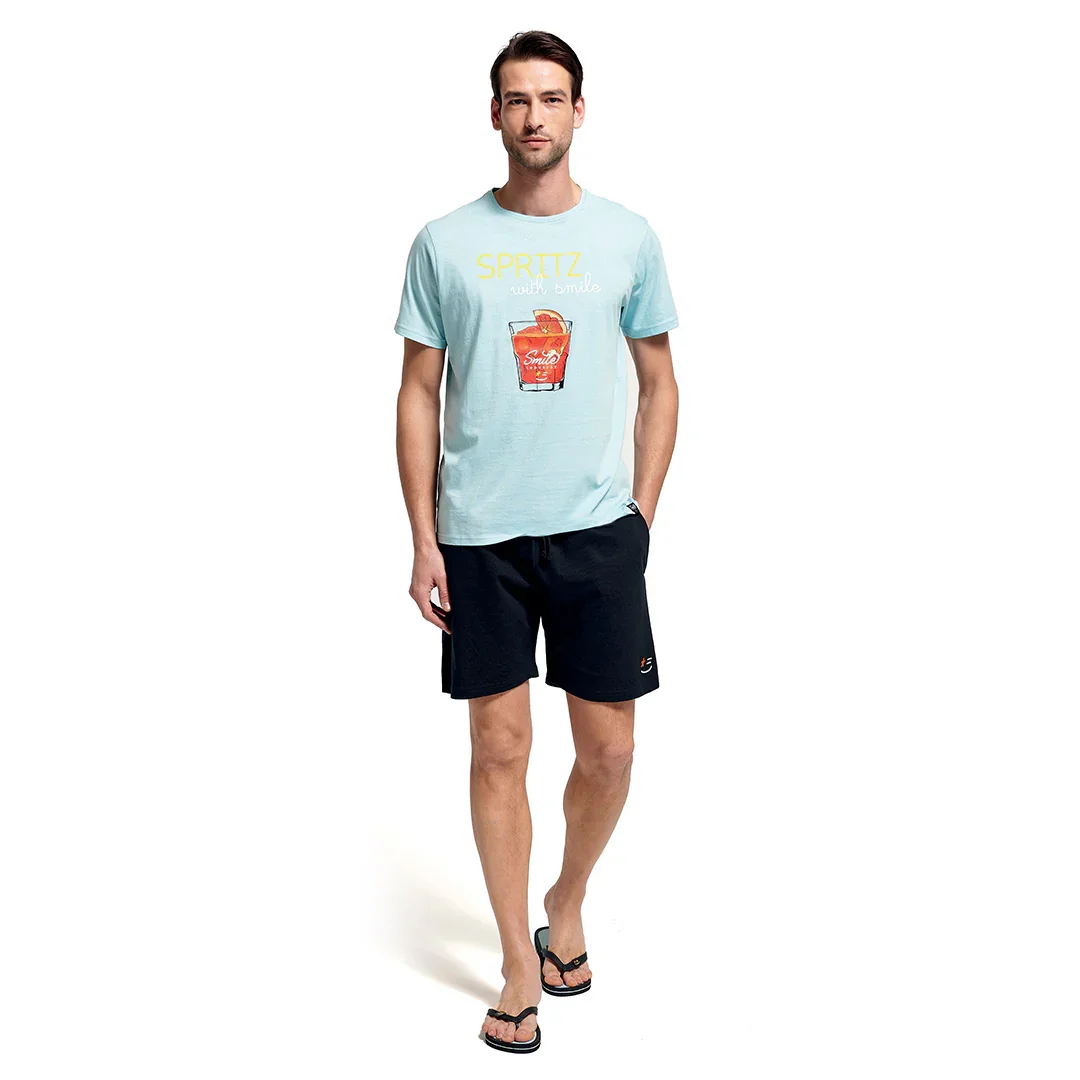 T-Shirt Uomo Spritz Hour Carter Azzurro - Image 3