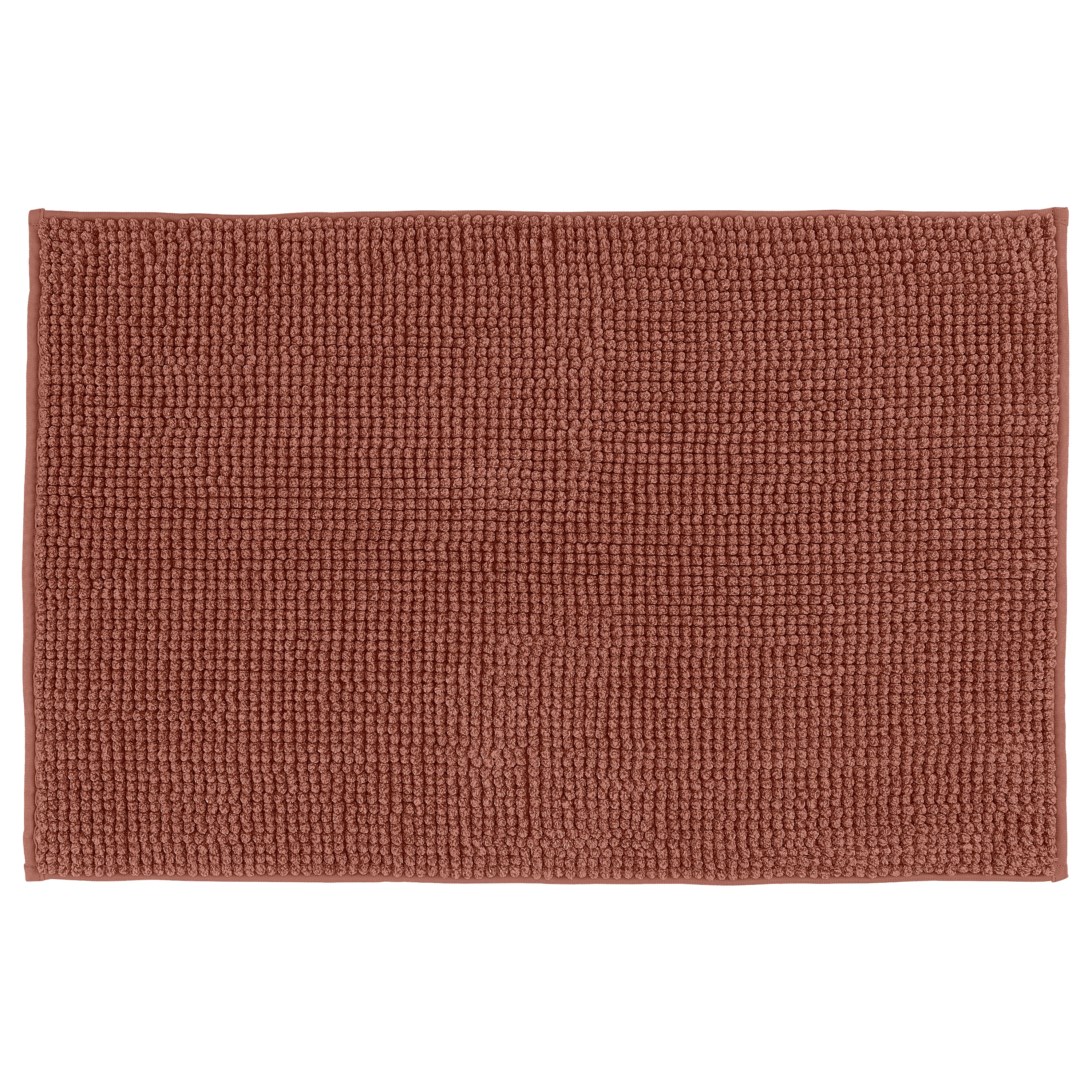 Tappeto Bagno Lipari cm 50x80 Tinta Unita Rust