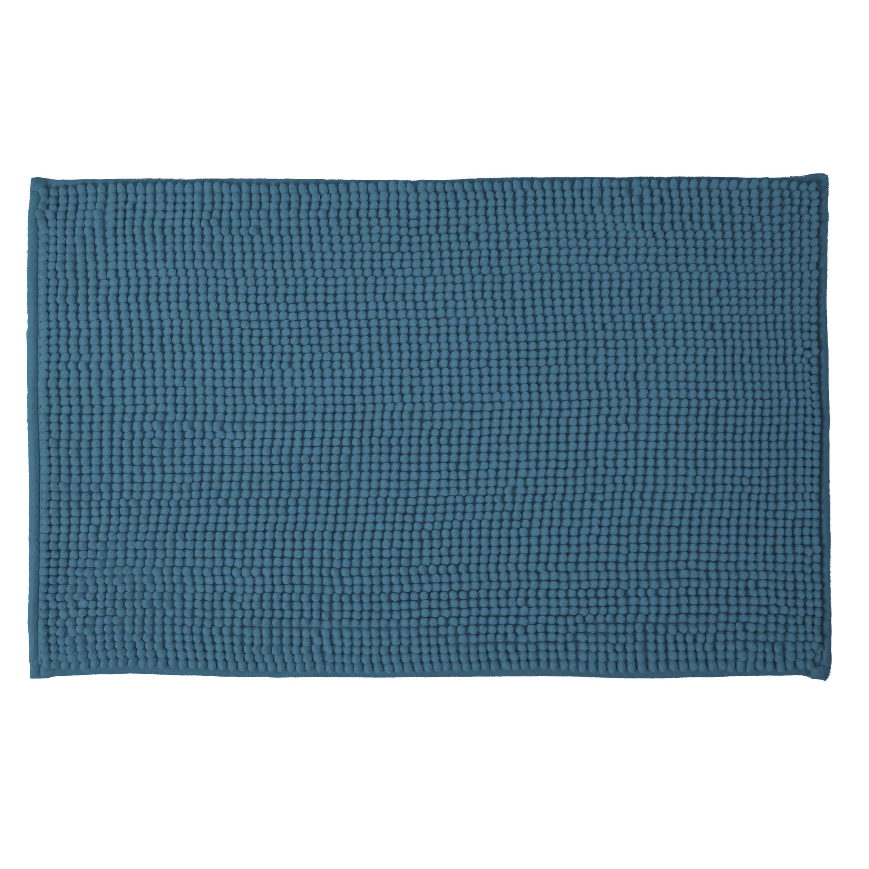 Tappeto Bagno Lipari Zen 50x80 cm Tinta Unita Blue