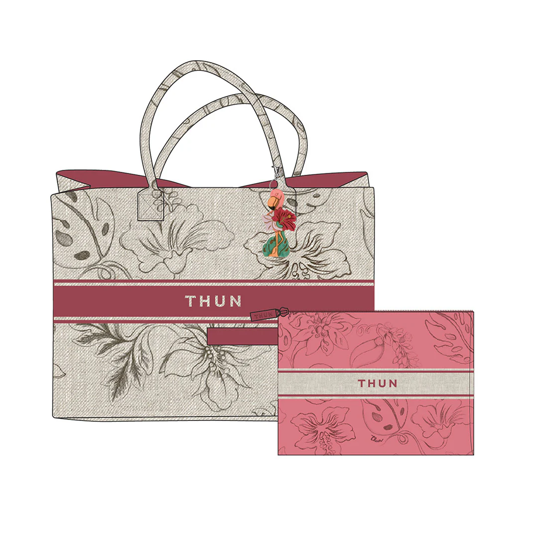 THUN® Borsa Mare con Pochette + Charm Mare Donna One Size Beige - Image 2