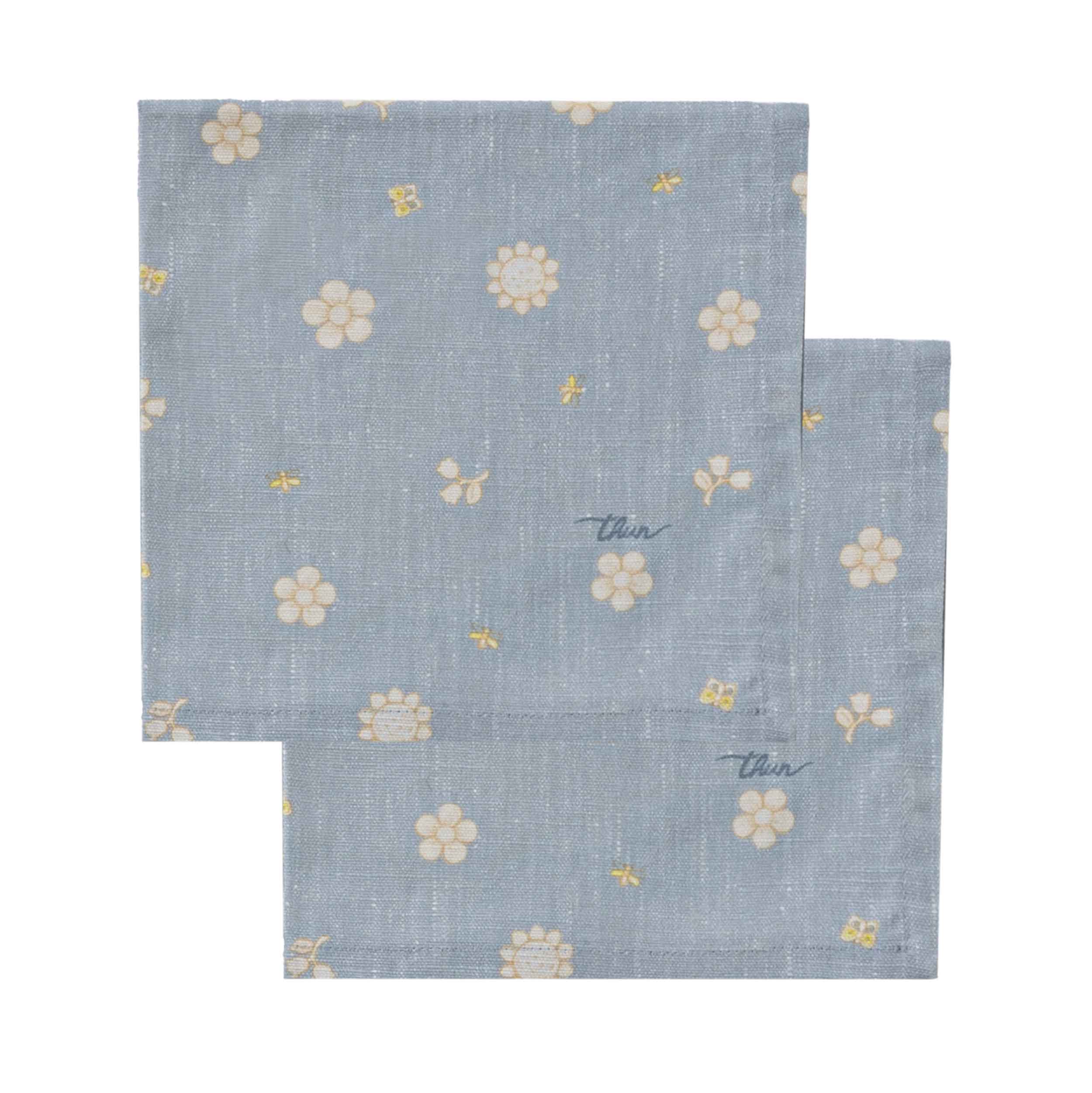 THUN® Set 2 Tovaglioli Elegance 40x40 cm Elegance Light Blue