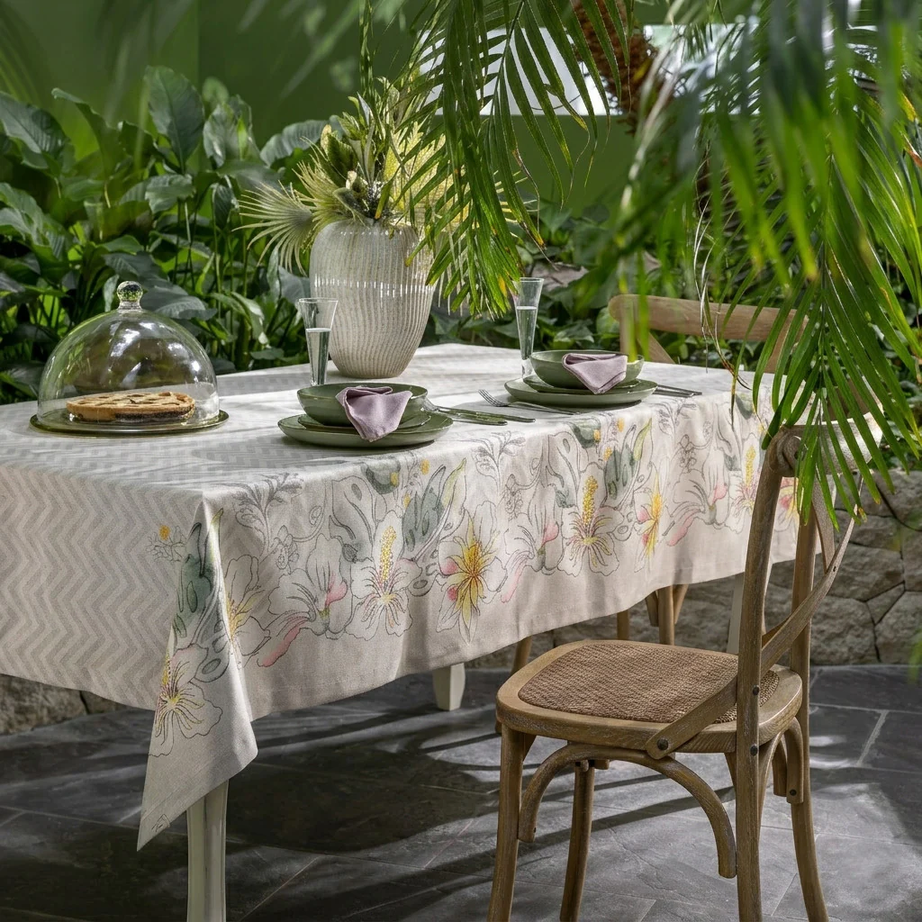 THUN® Tovaglia Antimacchia  Estate 150x200 cm Tropical Multicolor