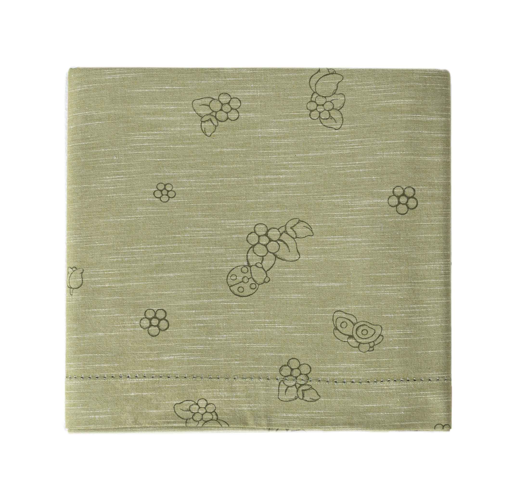 THUN® Tovaglia Cambric Verde 160X200 cm Country Fields Green