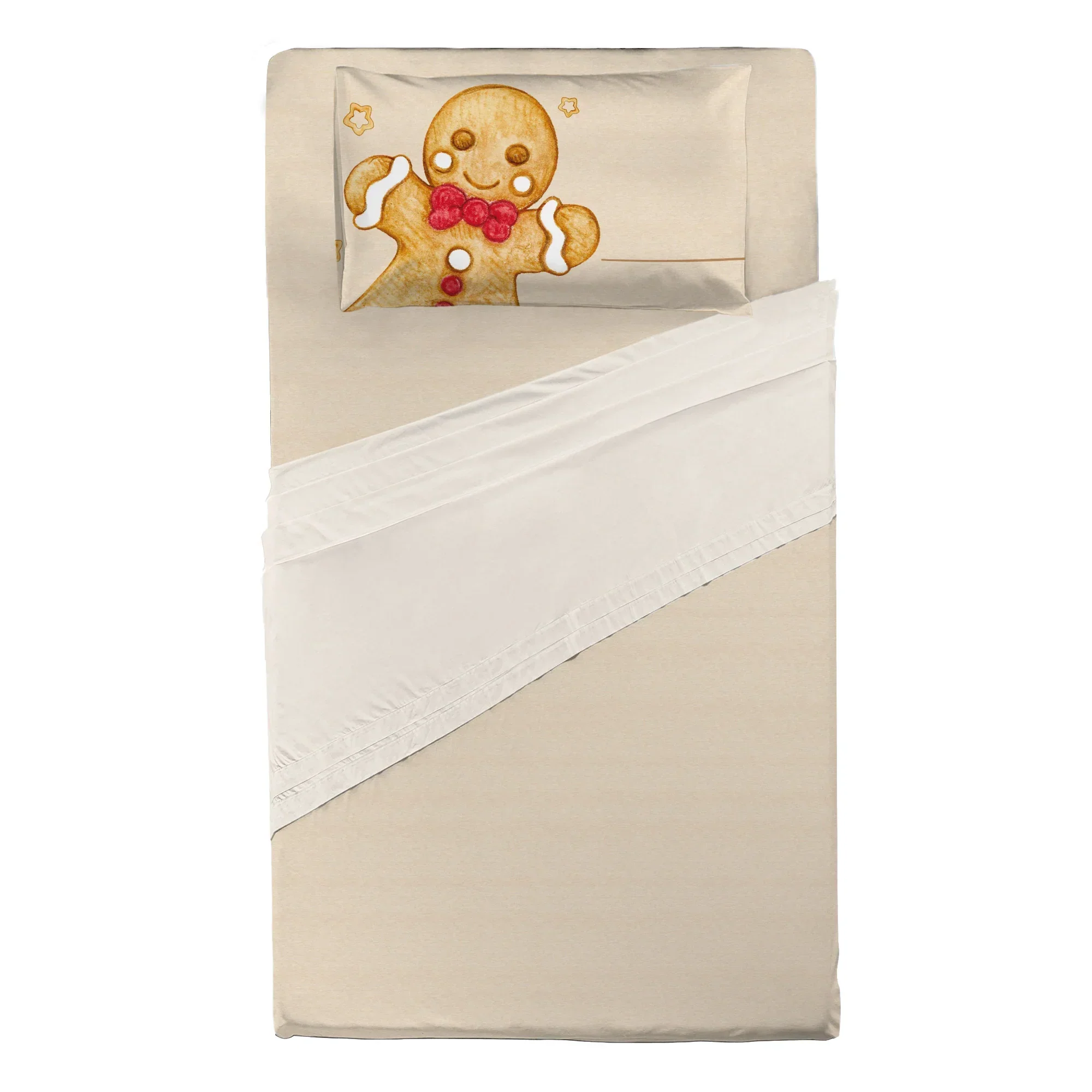 THUN® Completo Letto Piazza e Mezza - Fantasia Thunland Gingerbread Beige - Image 2