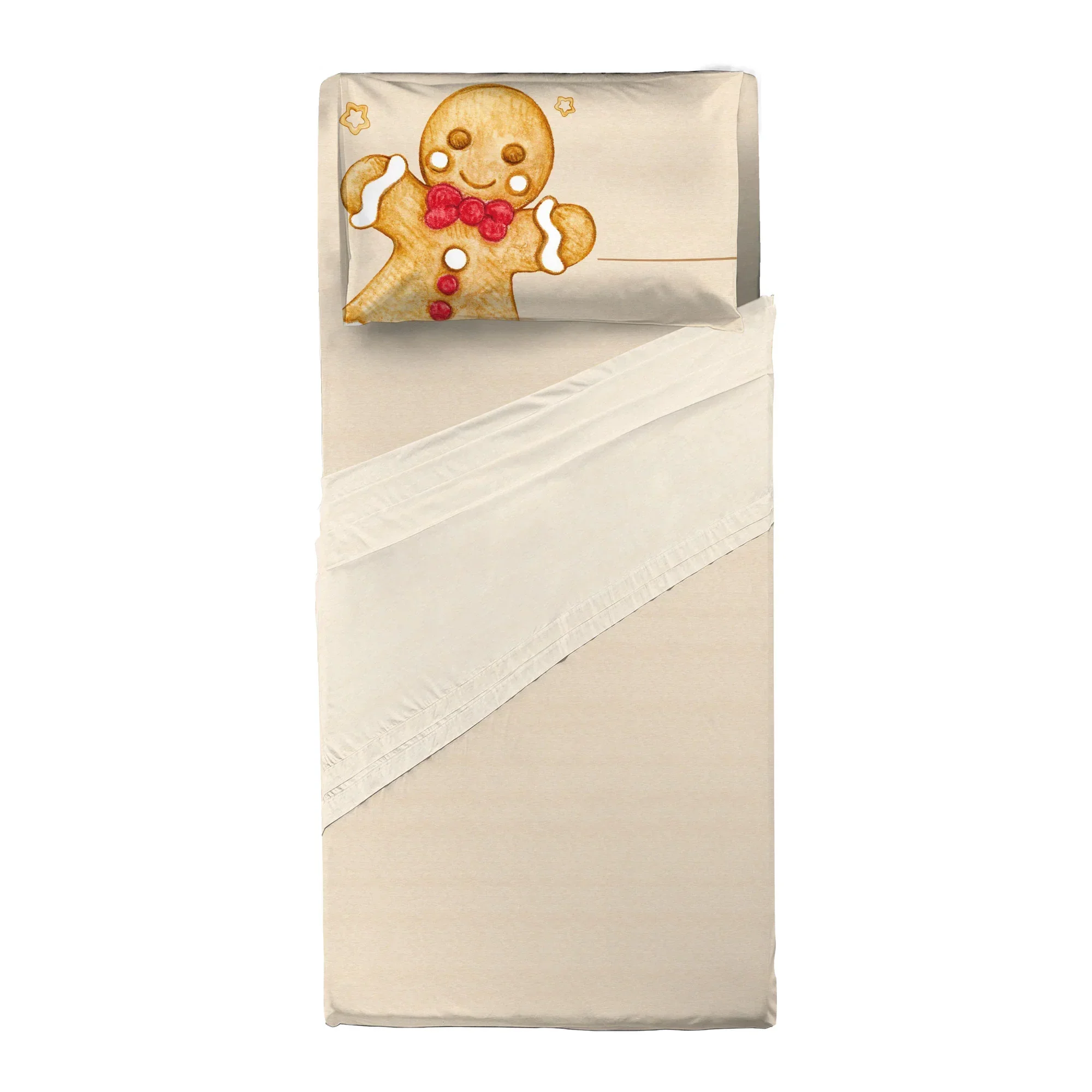 THUN® Completo Letto Singolo - Fantasia Thunland Gingerbread Beige - Image 2