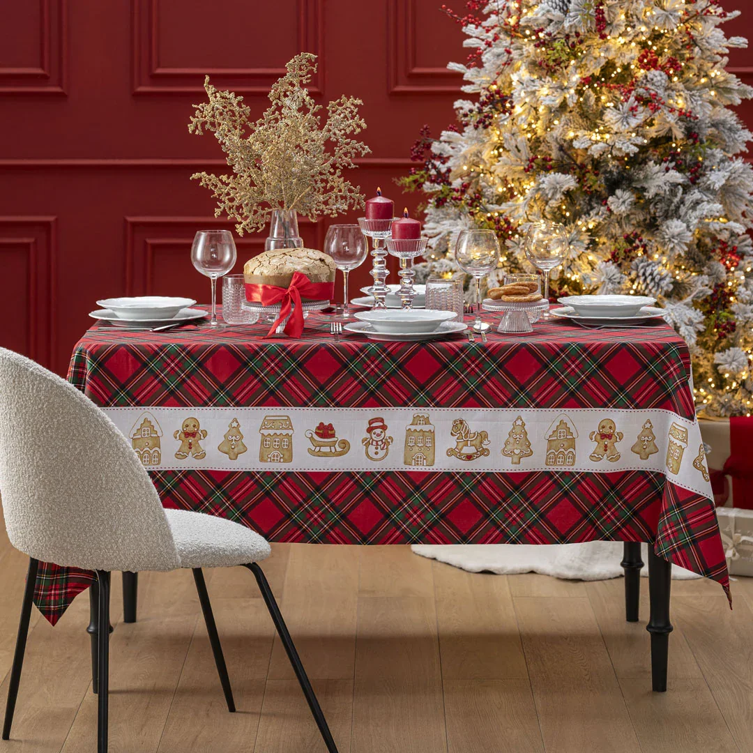 THUN® Tovaglia 160x270 cm Thunland Gingerbread Red - Image 2