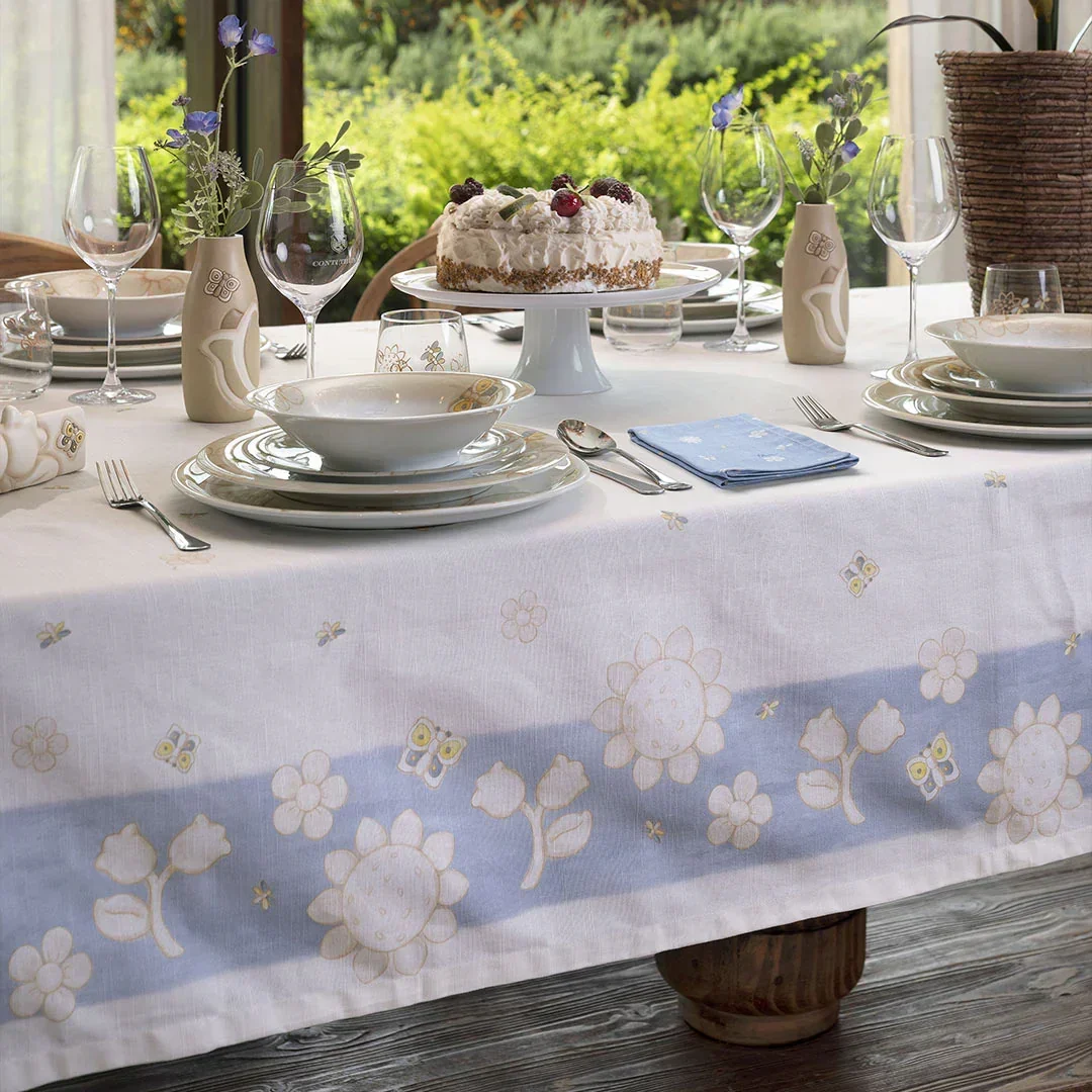 THUN® Tovaglia Elegance 160x200 cm Light Blue - Image 2
