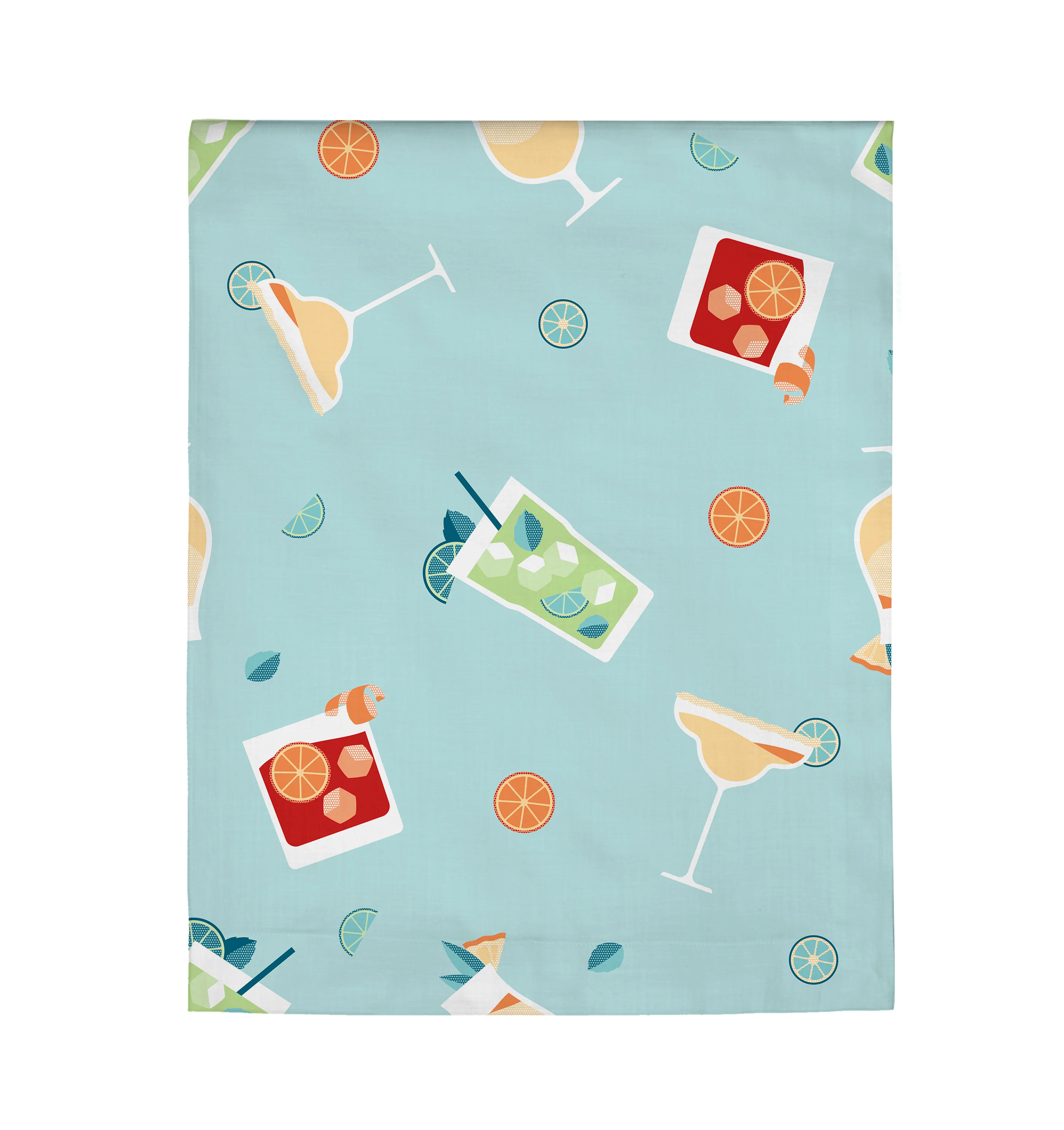 Tovaglia Antimacchia 140x180 cm Drinks Light Blue