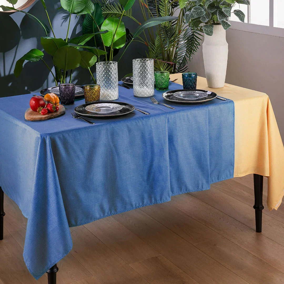 Tovaglia Antimacchia Sunrise 140x240 cm Linen Blue - Image 2