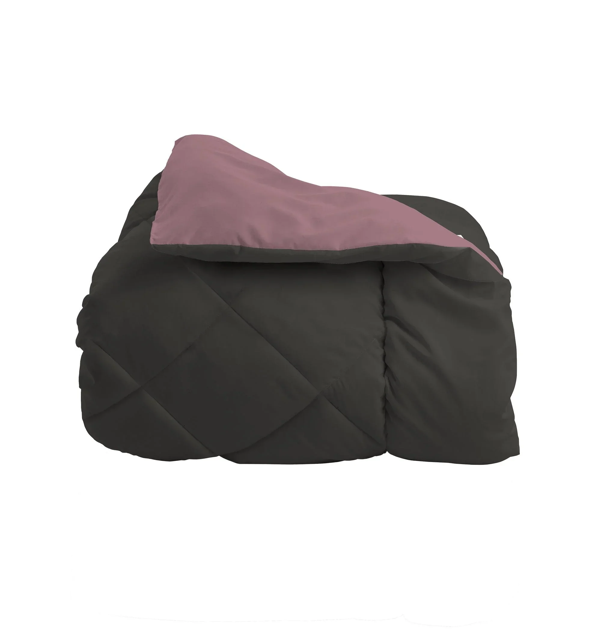 Trapunta Piazza e Mezza 210x250 cm Bicolore Fuoco Dark Grey/Burgundy