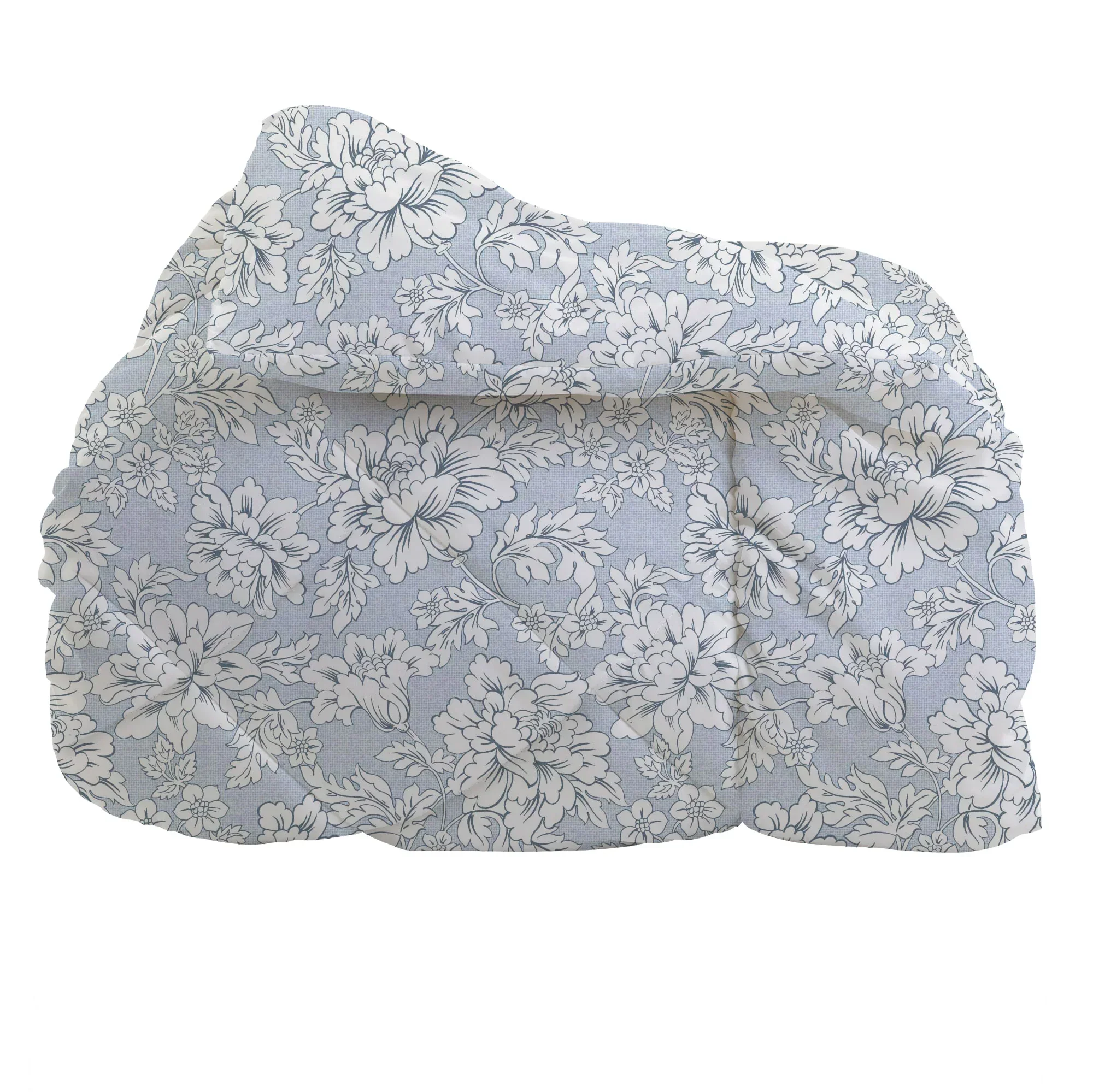 Trapunta Singola Deco con Stampa - Fantasia Costanza Azzurro