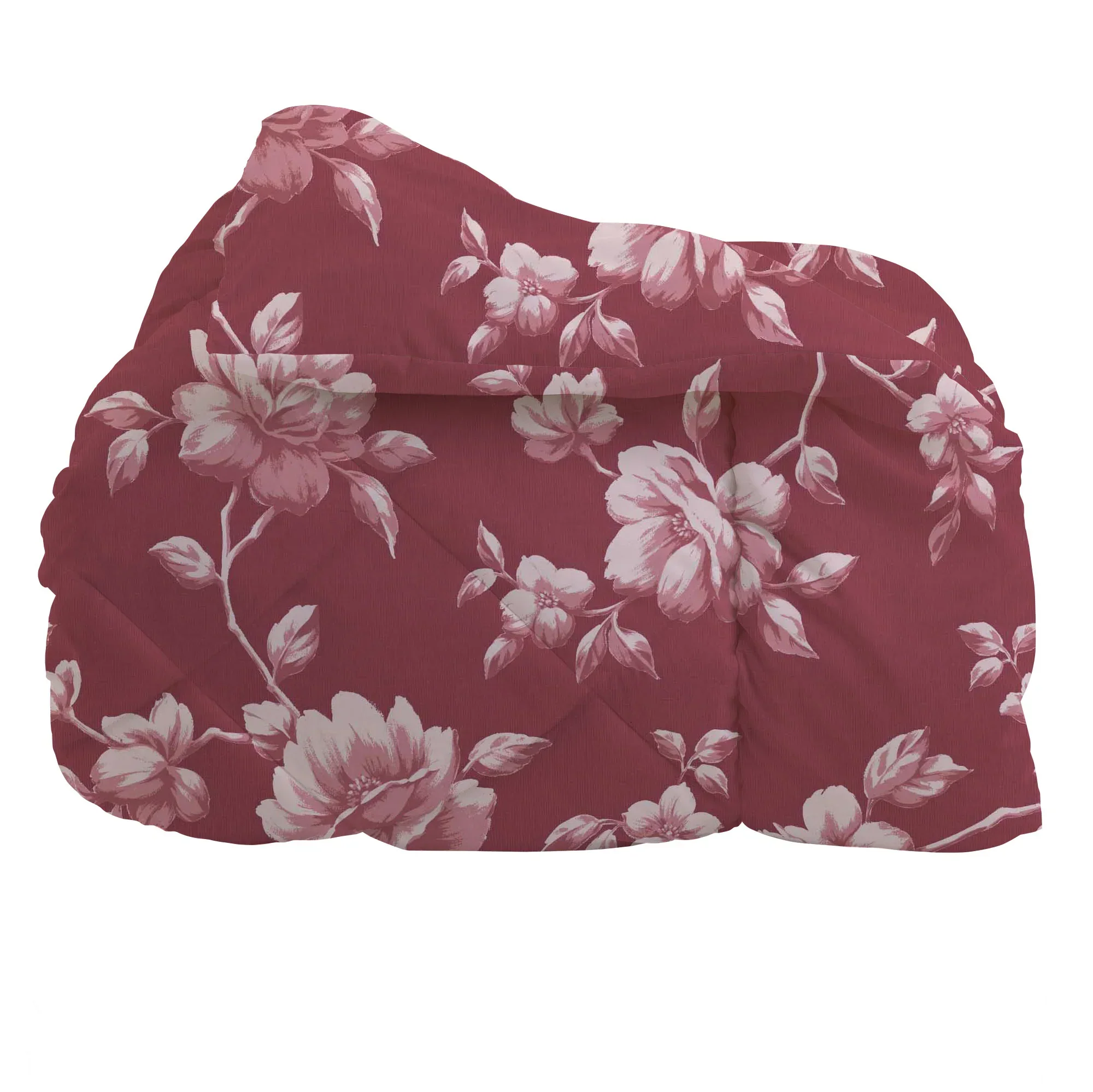 Trapunta Singola Deco con Stampa - Fantasia Malibù Rosa Scuro