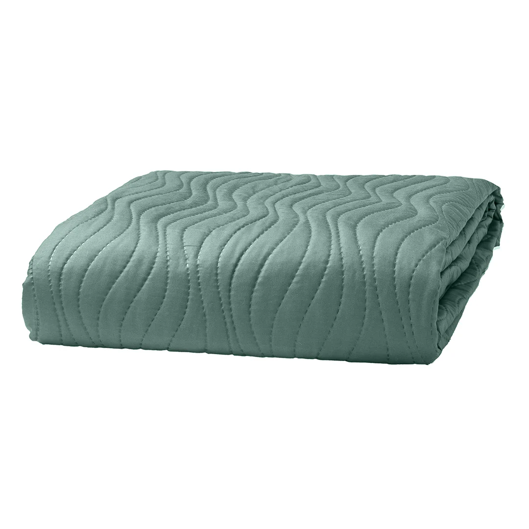Trapuntino Singolo 170x250 Sunny Wave Green