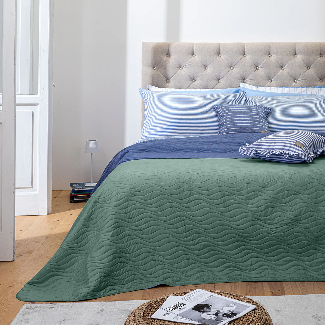 Trapuntino Singolo 170x250 Sunny Wave Green - Image 2